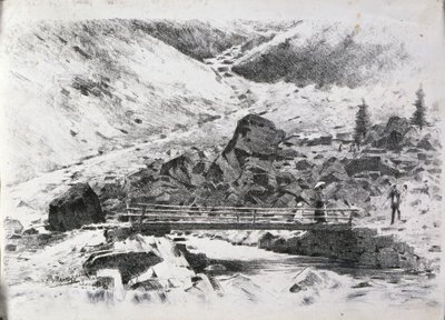 جسر فوق تيار مونتاجنان مرتفع بواسطة بارتولوميو بيزي